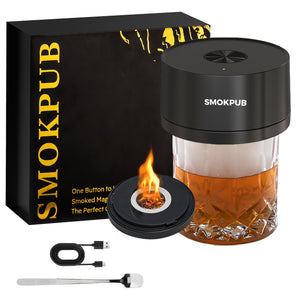 Smokpub Basic Kit – Electric Smoker Set for Whiskey, Bourbon & Cocktails
