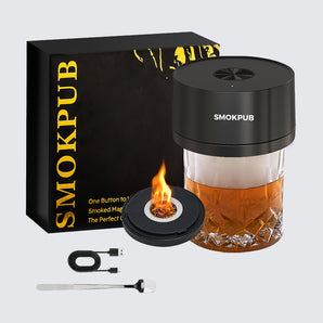 Smokpub Basic Kit – Electric Smoker Set for Whiskey, Bourbon & Cocktails