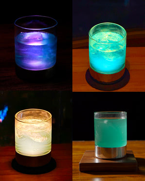 Smokpub Electric Cooling Glass Set (2) – Smart Drinkware with CoolSpin Tech, Ambient Lights, and Whiskey Gift Set